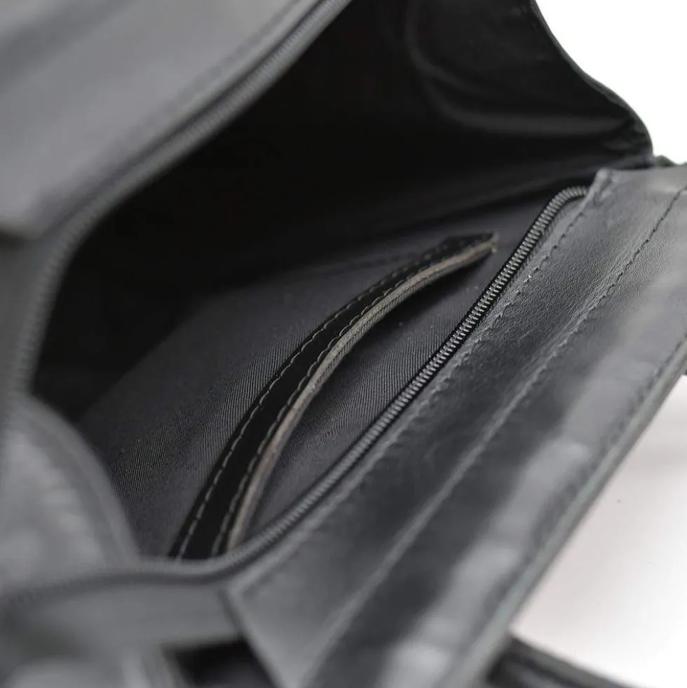 Sac en cuir et jonc 26cm - Naturel