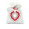 Sachet de lavande en lin brodé "Coração de Viana"