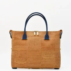 Sac à main convertible en liège- Bleu