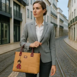 Sac à main convertible en liège - Rouge