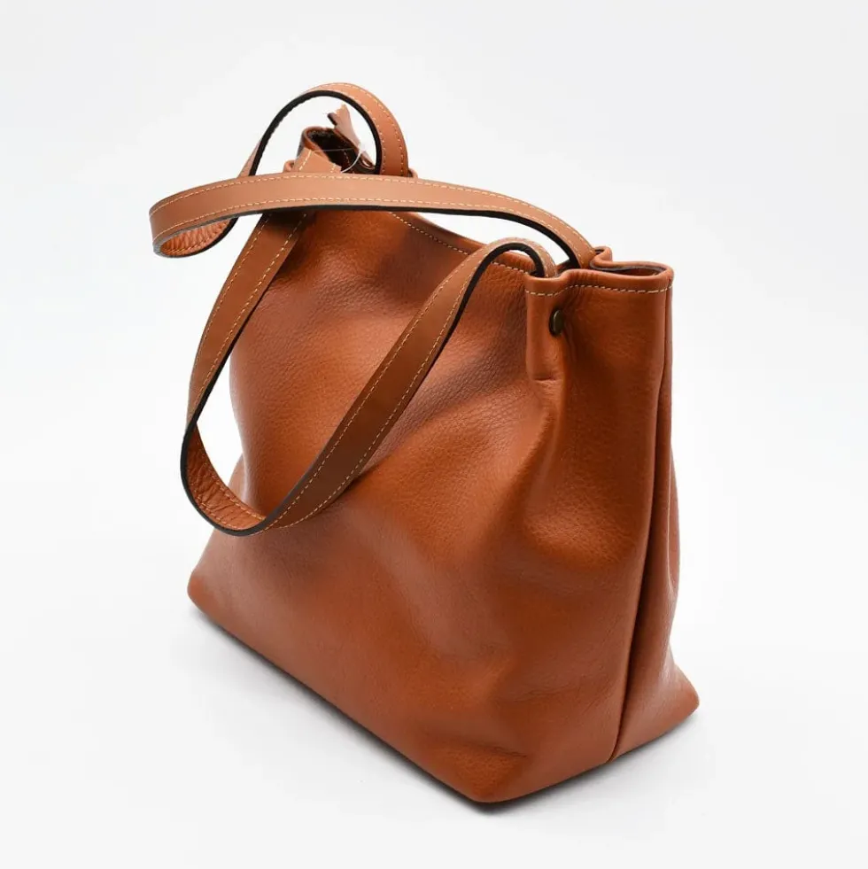 Sac à main en cuir - Marron clair