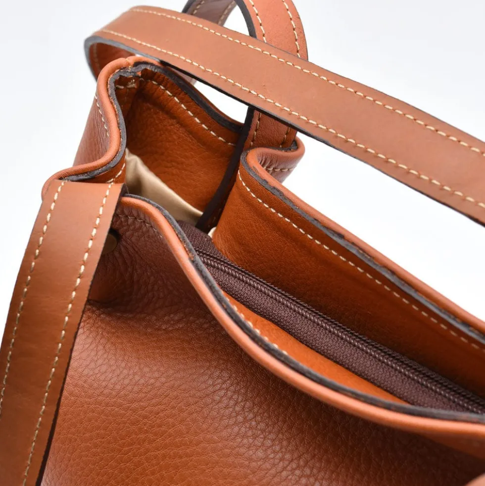 Sac à main en cuir - Marron clair