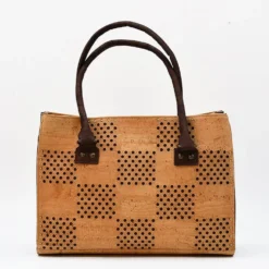 Sac à main en liège perforé - Naturel