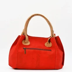 Sac à main en liège perforé - Rouge
