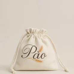 Sac à pain brodé en coton