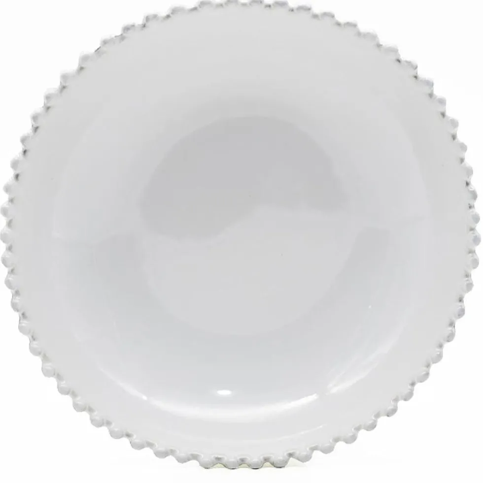 Saladier bas en grès "Pearl" - 34cm