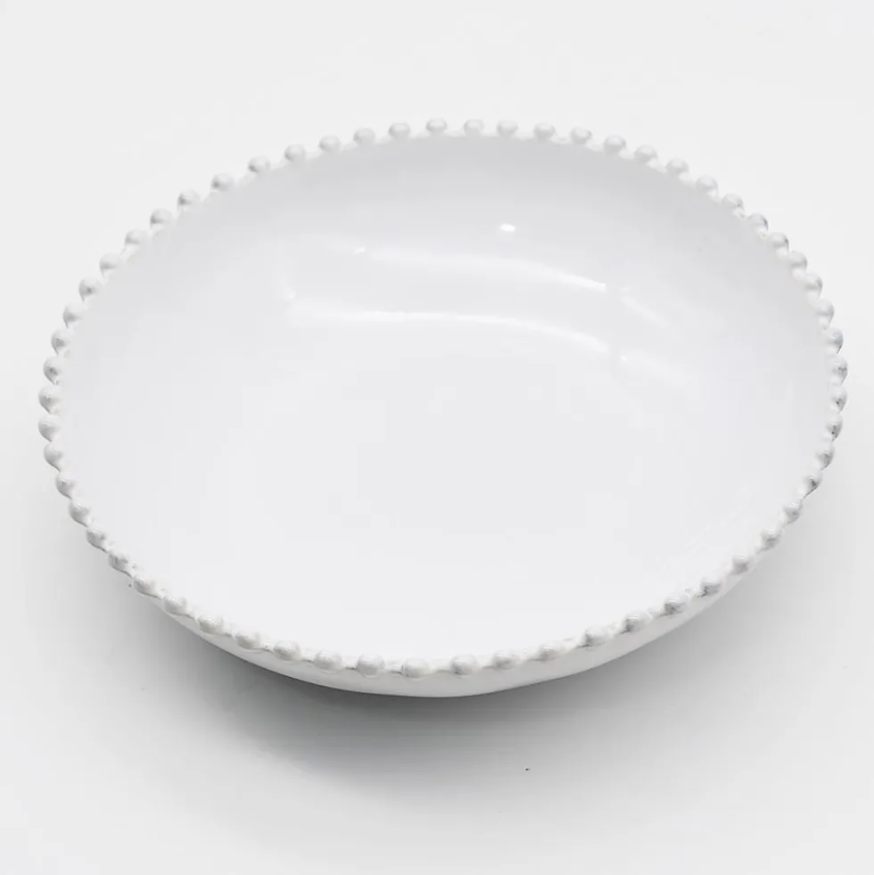 Saladier bas en grès "Pearl" - 34cm