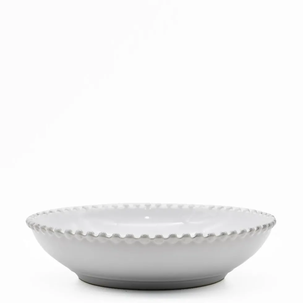 Saladier bas en grès "Pearl" - 34cm