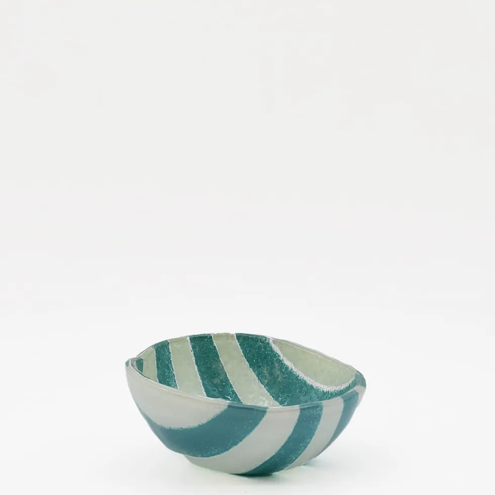 Saladier en verre "Marinha Grande" - Turquoise