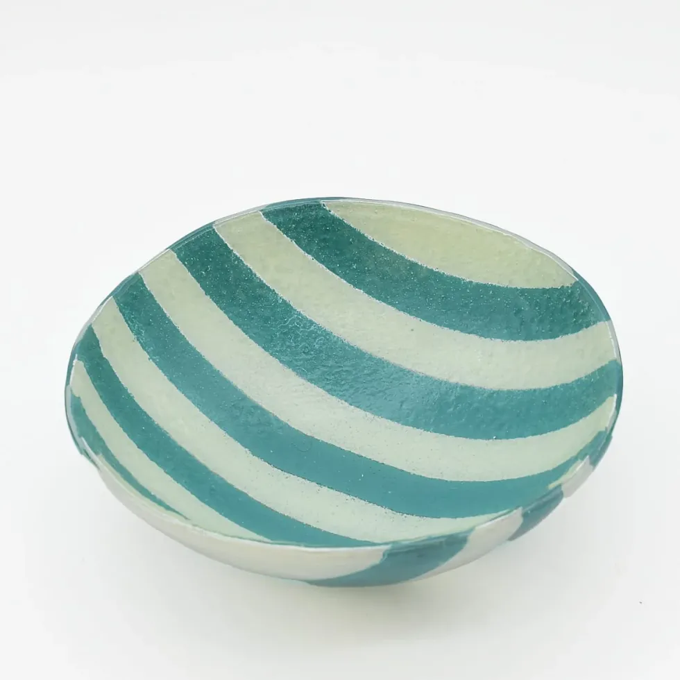 Saladier en verre "Marinha Grande" - Turquoise