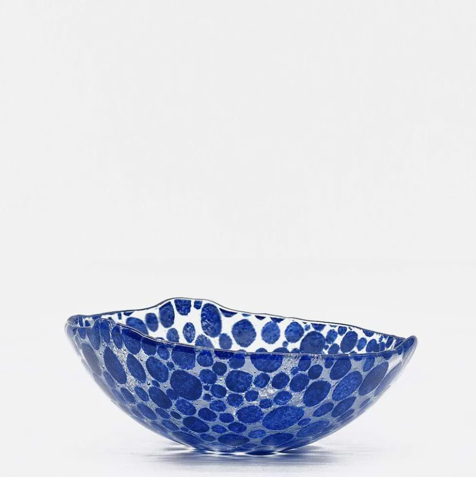 Saladier en verre "Marinha Grande" 20cm - Bleu