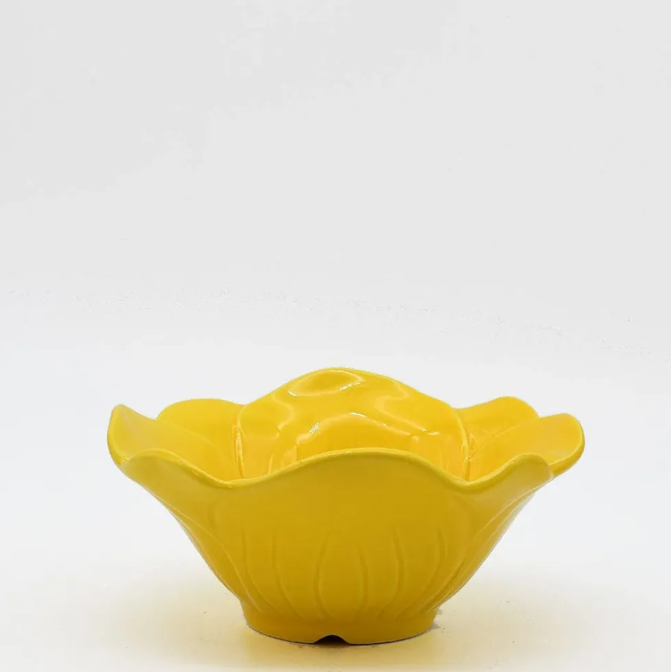 Saladier individuel en céramique "Papoila" - Jaune