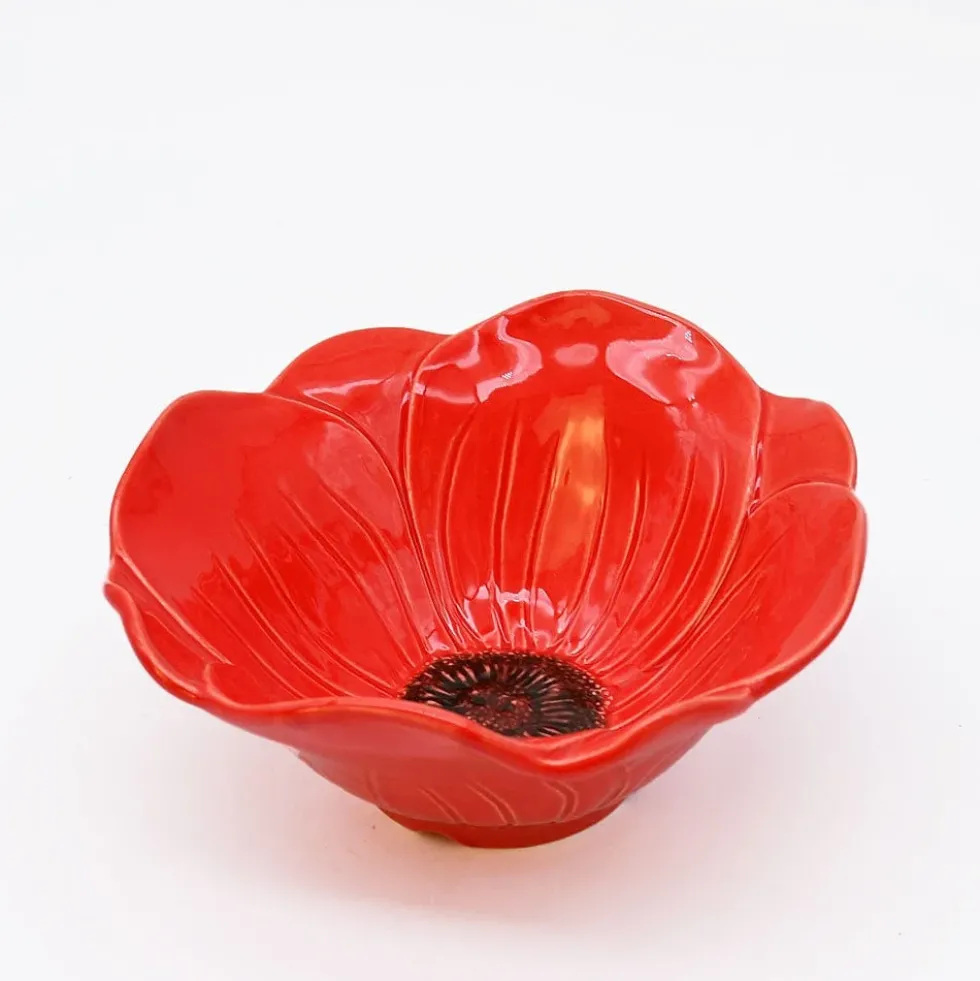 Saladier individuel en céramique "Papoila" - Rouge
