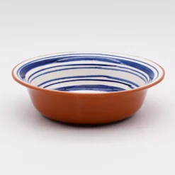 Saladier individuel en terre cuite - Bleu