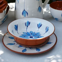 Saladier individuel en terre cuite - Turquoise
