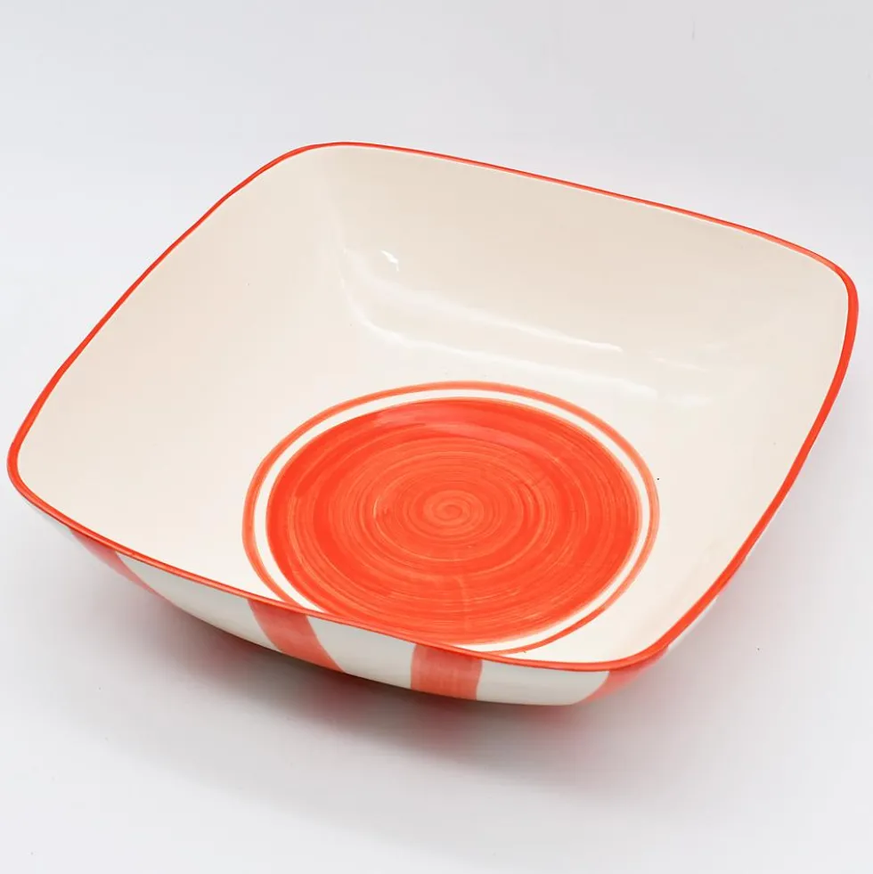 Saladier rayé "Costa Nova Mar" 28cm - Rouge