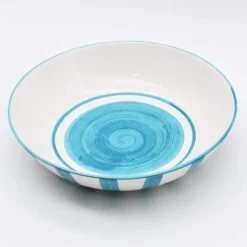 Saladier rayé "Costa Nova Mar" 25cm - Turquoise