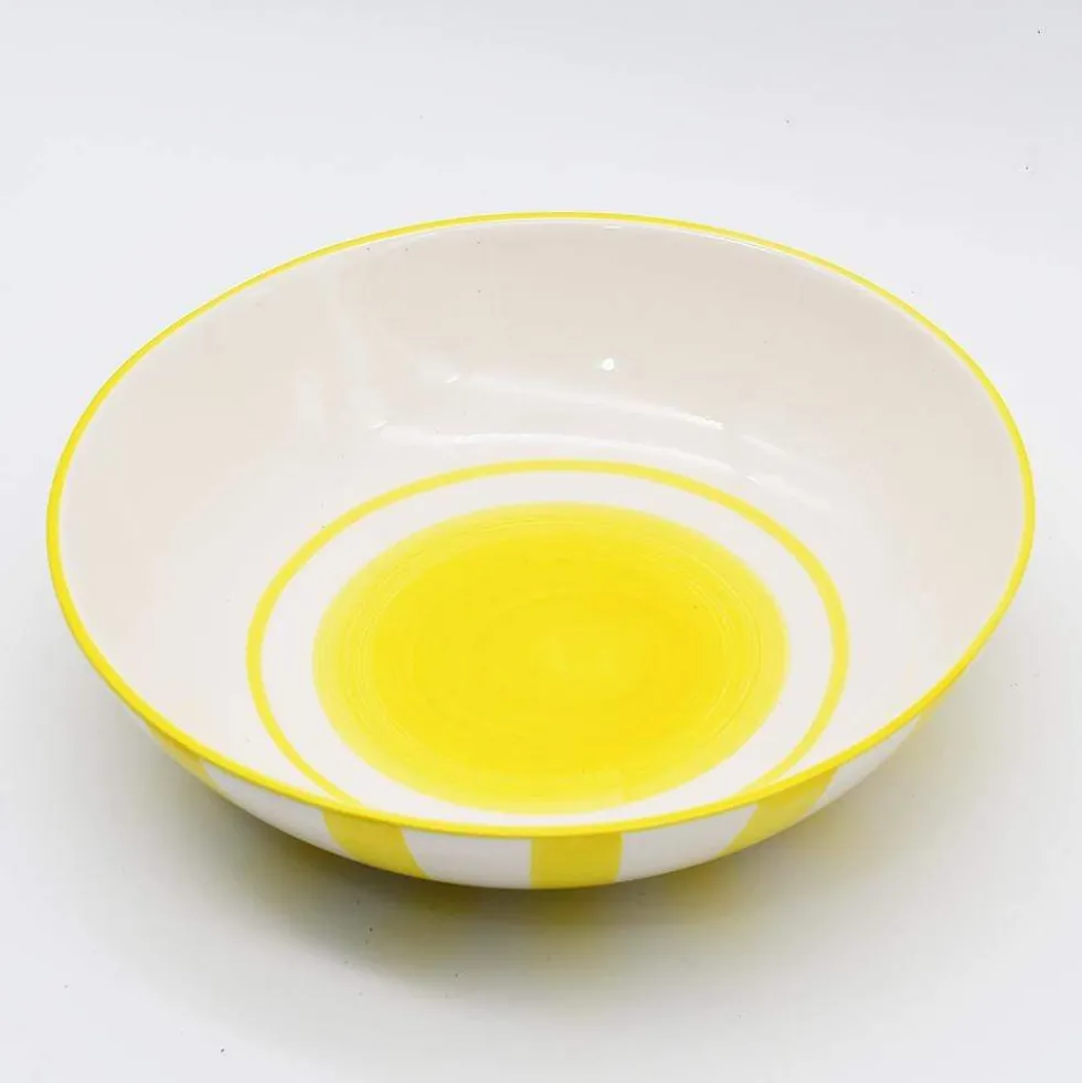 Saladier rayé "Costa Nova Mar" 25cm - Jaune
