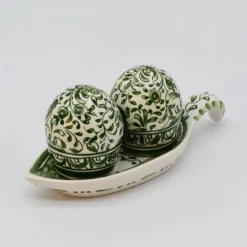 Salière et poivrière en céramique de Coimbra