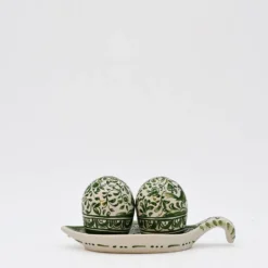Salière et poivrière en céramique de Coimbra