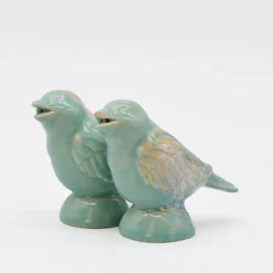 Salière et poivrière en grès "Taormina" - Vert