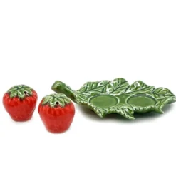 Salière & Poivrière en forme de fraise