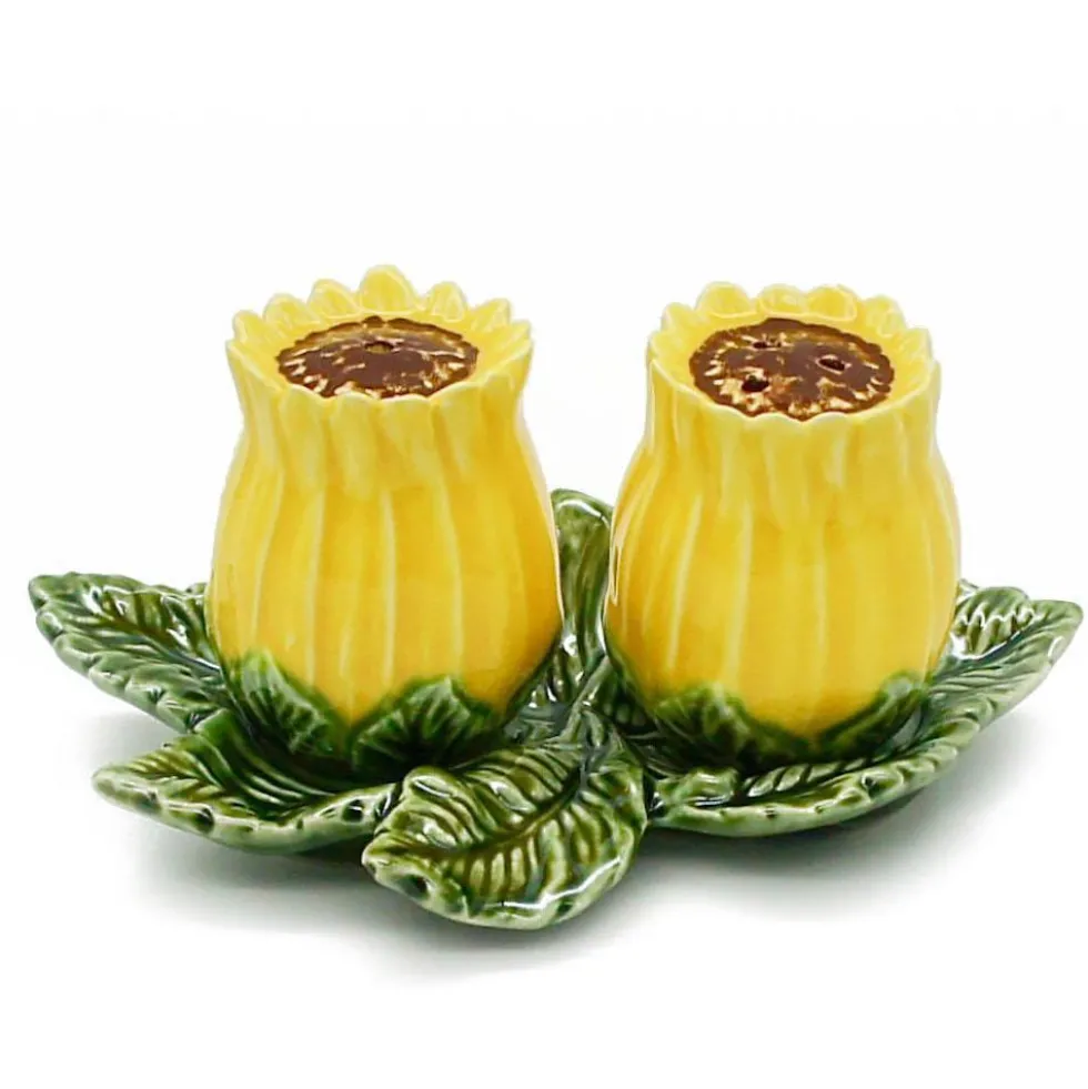 Salière & Poivrière en forme de Tournesol