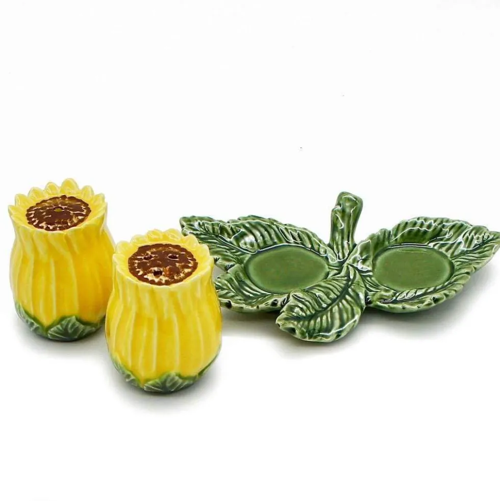 Salière & Poivrière en forme de Tournesol