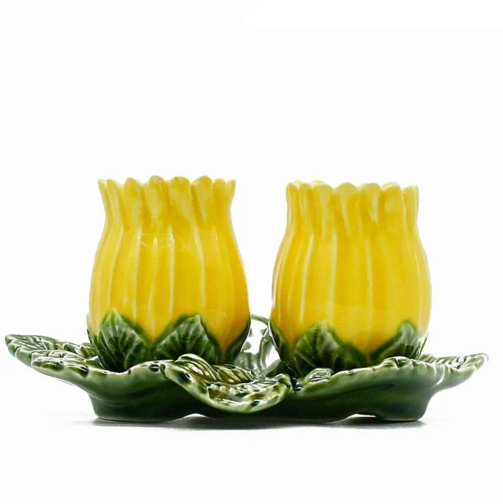 Salière & Poivrière en forme de Tournesol