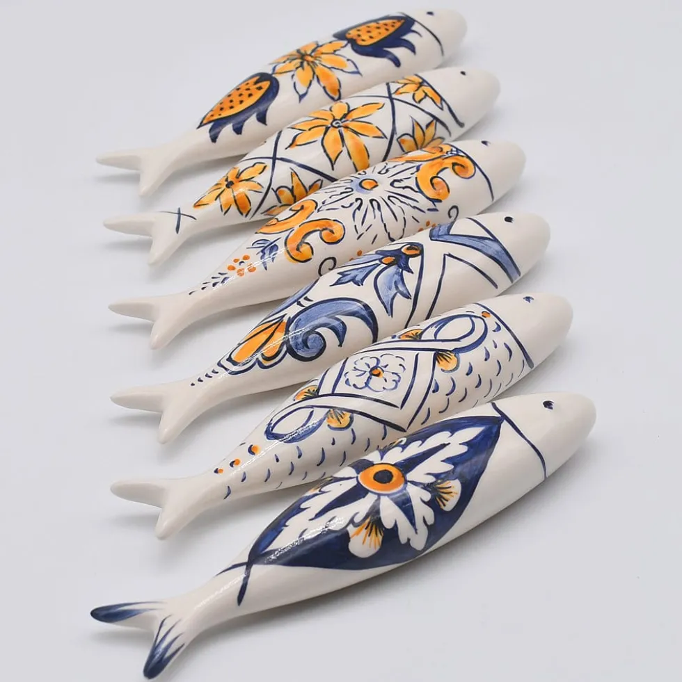 Sardine en céramique "Azulejos" (6 motifs)