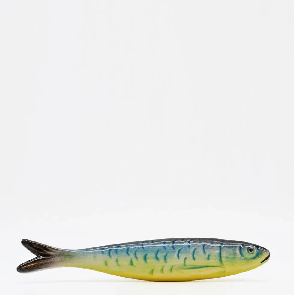 Sardine en céramique de Caldas da Rainha - Bleue & Jaune