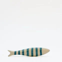 Sardine en céramique à poser - Turquoise