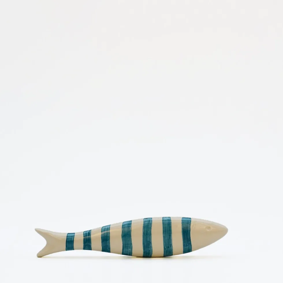 Sardine en céramique à poser - Turquoise