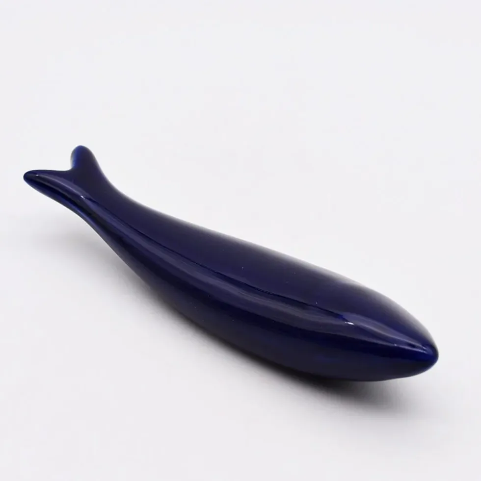 Sardine lisse en céramique - Bleu cobalt