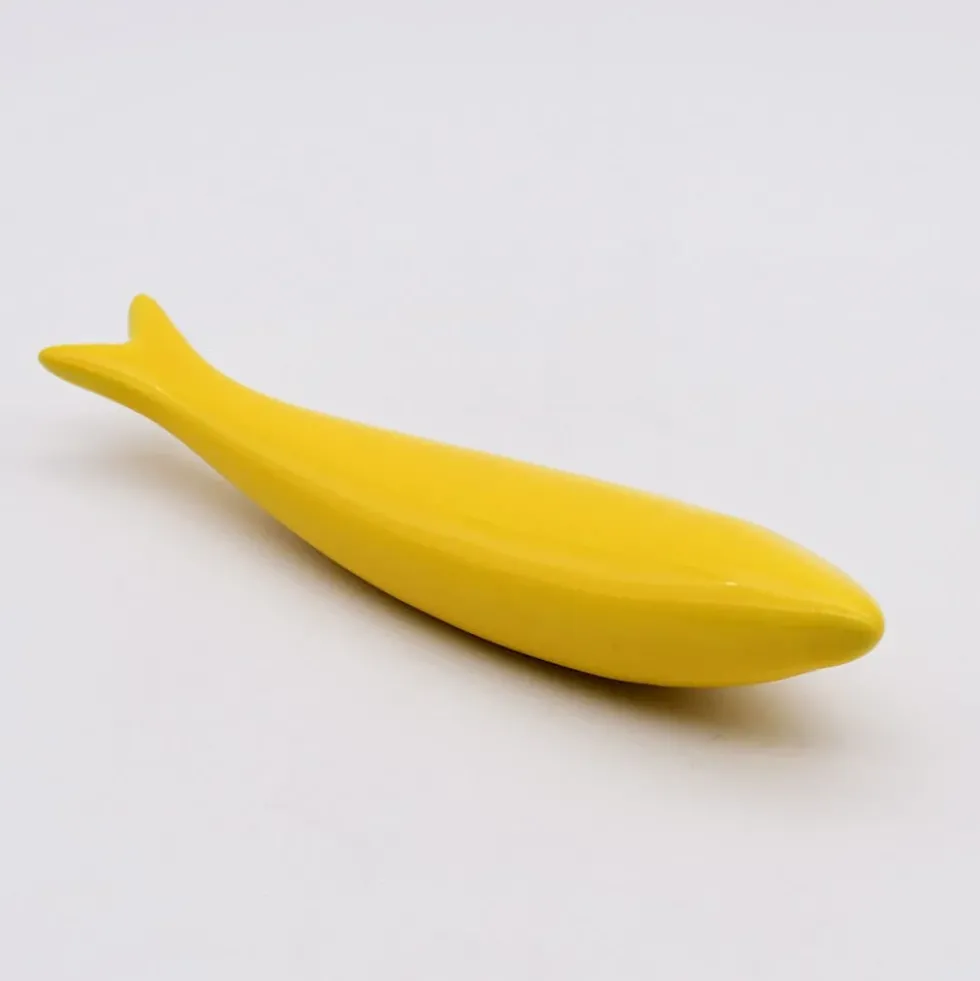 Sardine lisse en céramique - Jaune