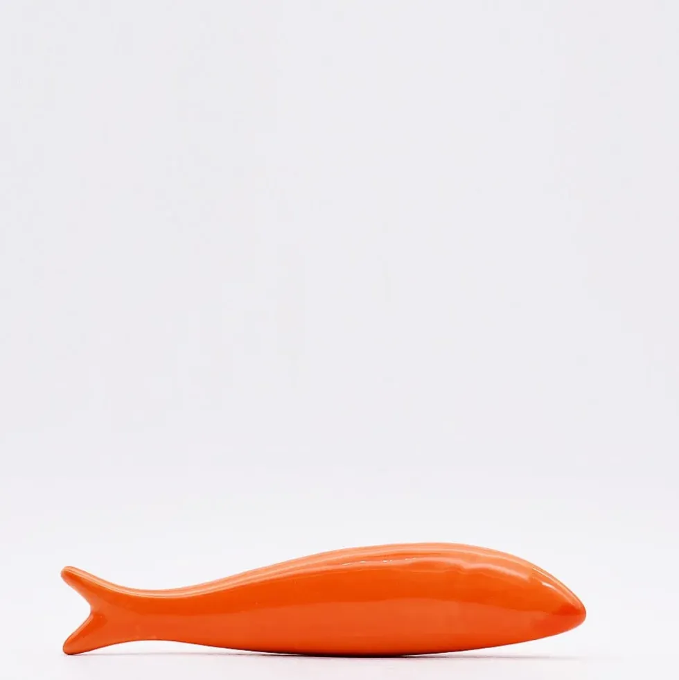 Sardine lisse en céramique - Orange