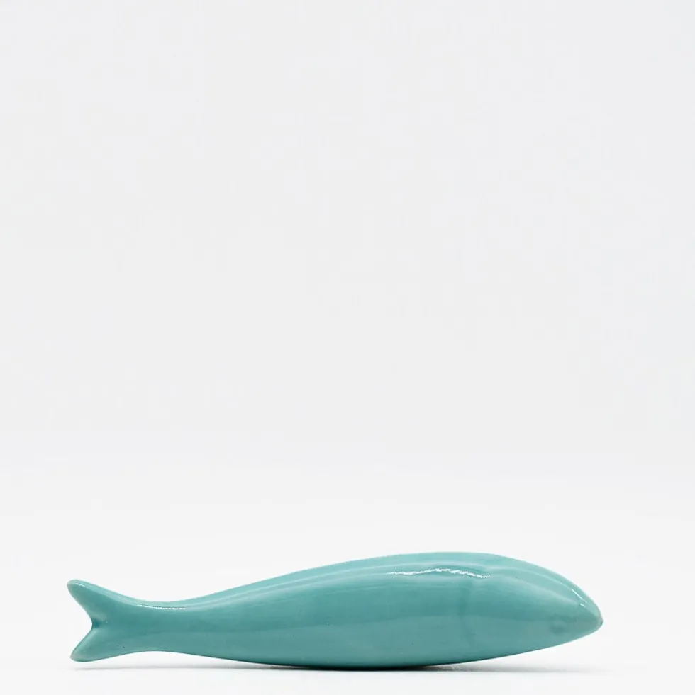 Sardine lisse en céramique - Turquoise