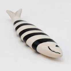 Sardine souriante en céramique - Noire
