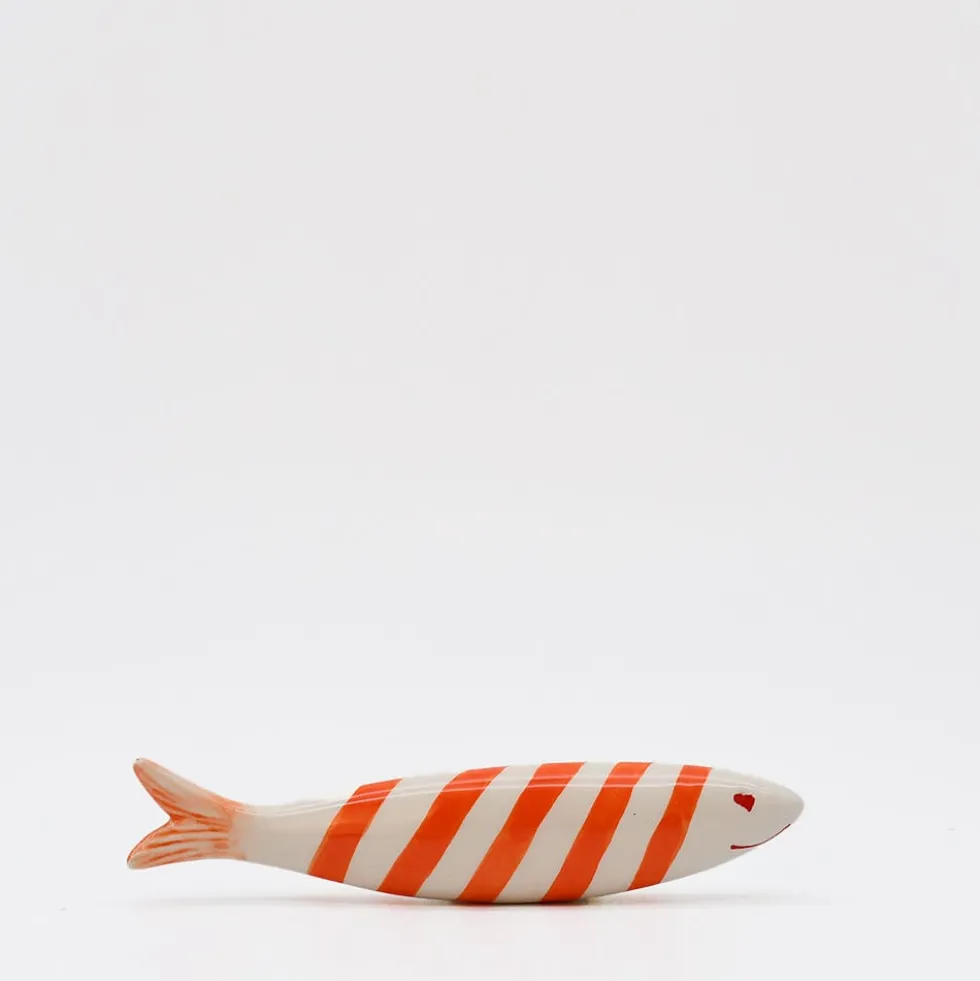 Sardine souriante en céramique - Orange