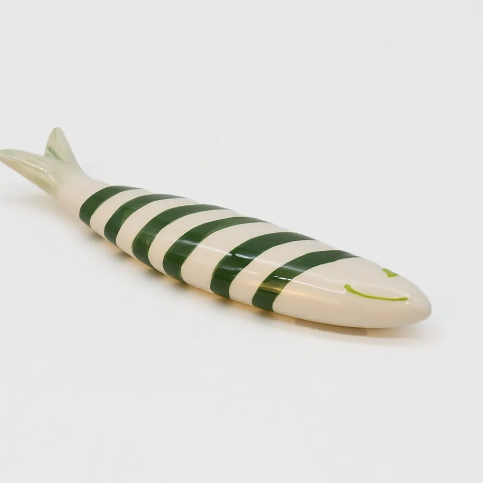 Sardine souriante en céramique - Verte