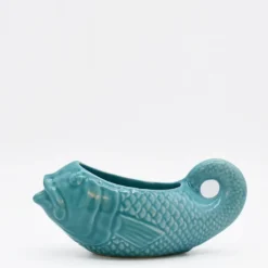 Saucière en céramique en forme de Poisson - Turquoise