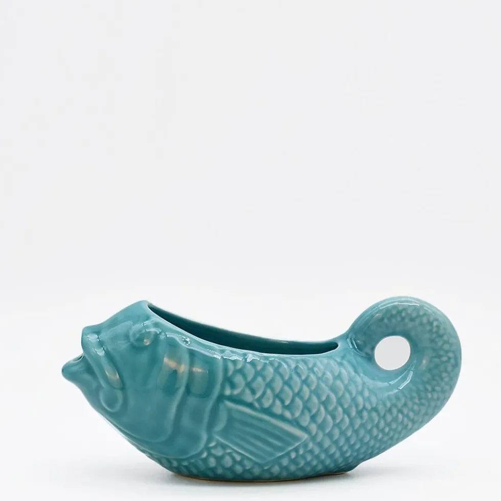 Saucière en céramique en forme de Poisson - Turquoise
