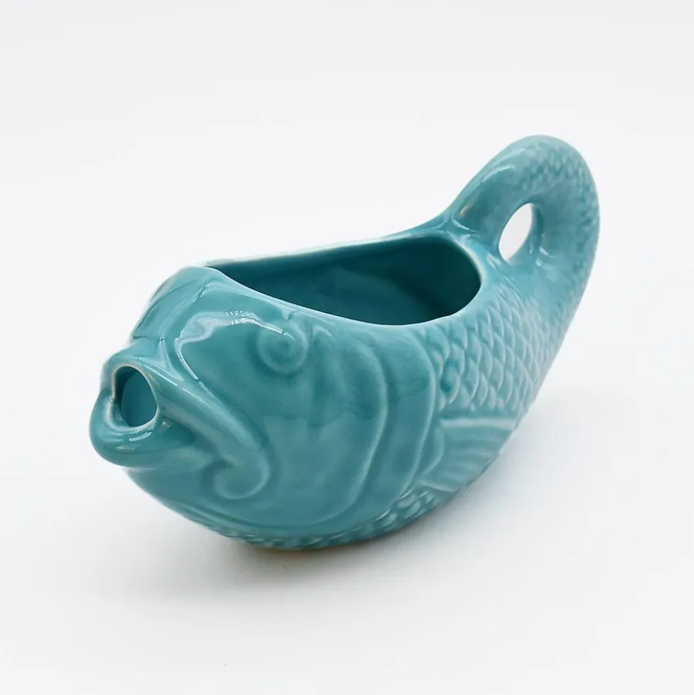 Saucière en céramique en forme de Poisson - Turquoise