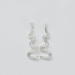 Serpente I Boucles d'oreille en argent - 6cm