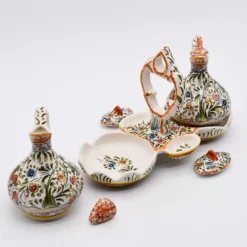 Service de table huile - vinaigre - sel - poivre en céramique de Coimbra