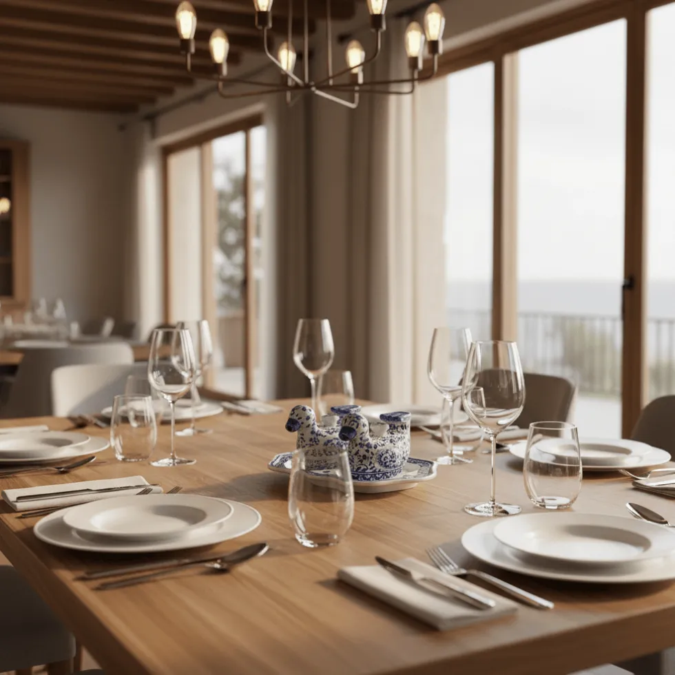 Service de table huile - vinaigre en céramique de Coimbra