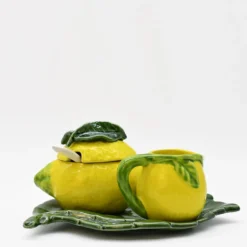 Service à thé en céramique en forme de citron