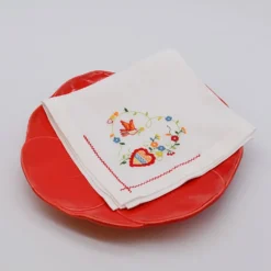 Serviettes de table en lin "Namorados" - Lot de 2