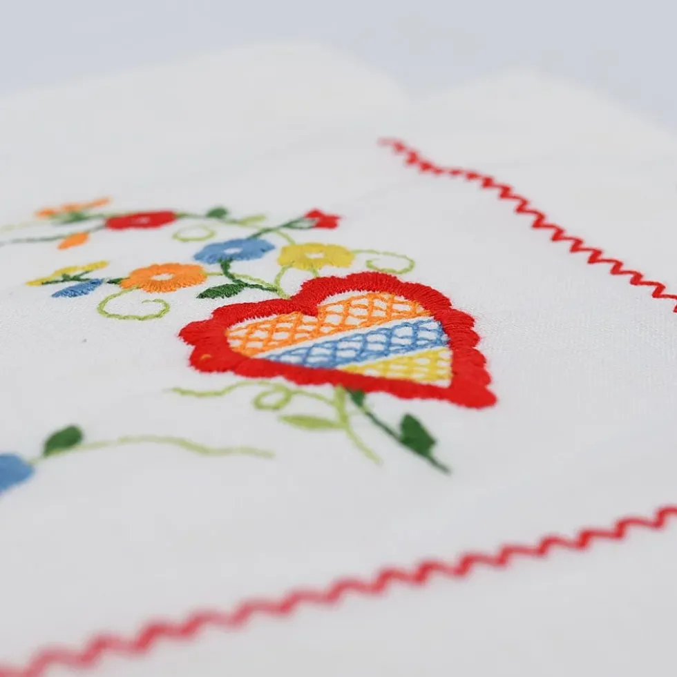 Serviettes de table en lin "Namorados" - Lot de 2