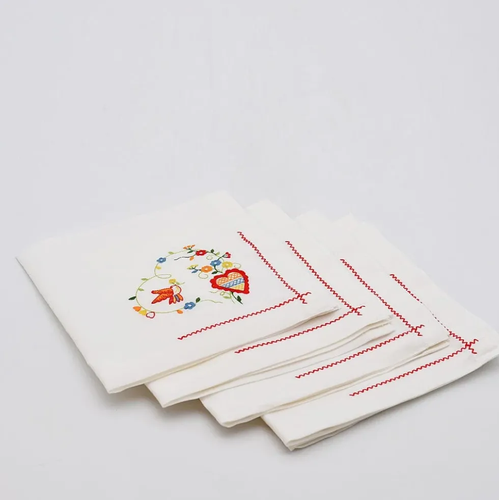 Serviettes de table en lin "Namorados" - Lot de 2
